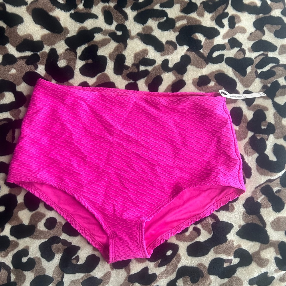 Victoria’s Secret hot pink high waist bikini bottom NWT size Large